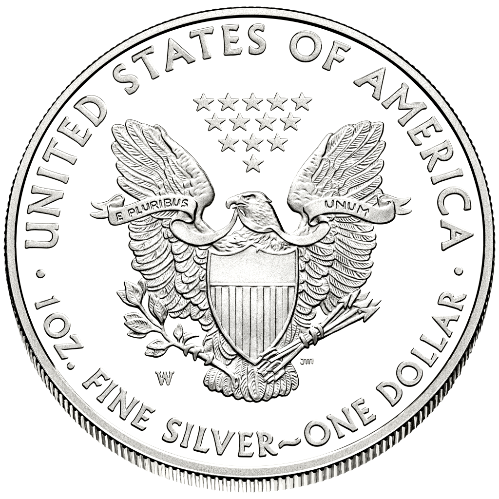 type 1 original reverse of silver eagle bullion coin