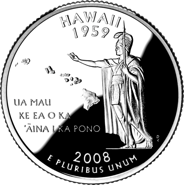 2008 ハワイ州 25 セント硬貨