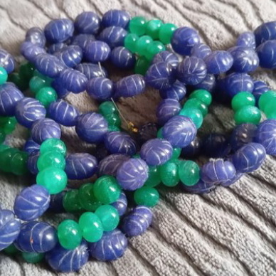emerald sapphire Crystals Necklace