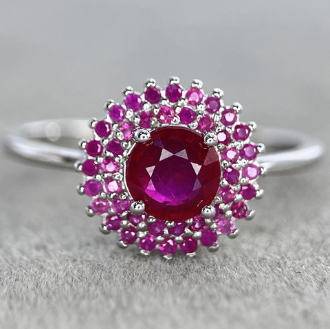 Natural Red Ruby Ring