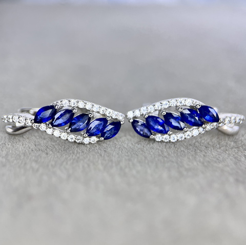 Natural Blue Sapphire Earrings