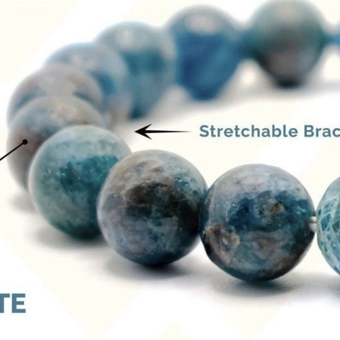 10MM Natural Blue Apatite Stretchable Bracelet