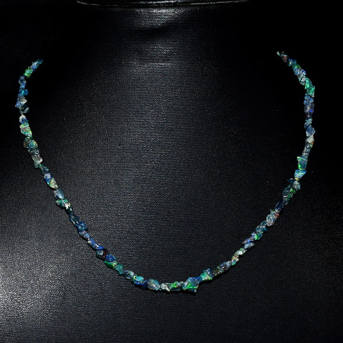 Genuine 34.00 Cts Amazing Ethiopian Opal Beads Necklace 13-H244