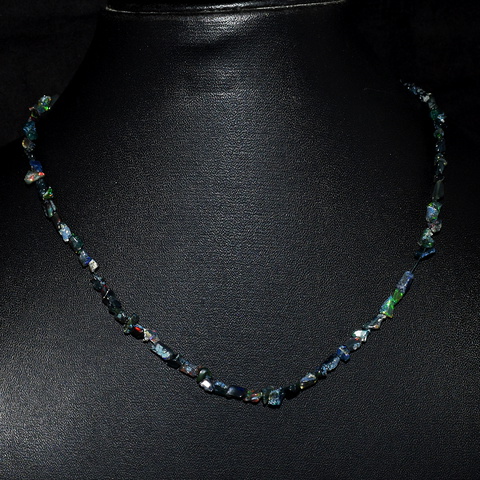 Genuine 30.00 Cts Amazing Ethiopian Opal Beads Necklace 29-H244