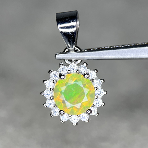 Natural Top Fire Opal Pendant