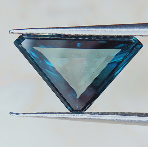 GGL Certified 2.46 CT Triangle Shape,Fancy Intense Blue Lab-Grown Diamond !