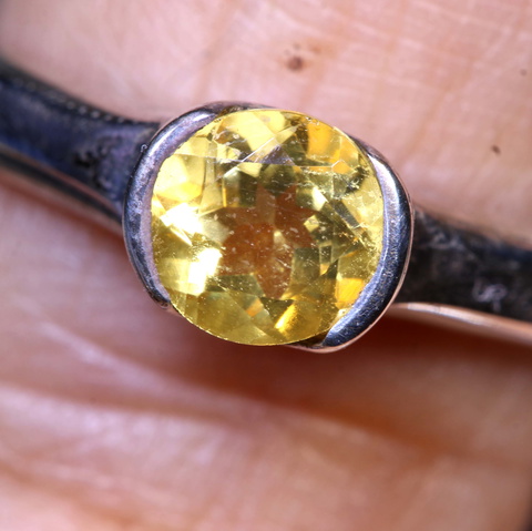 24Cts-Citrine Silver Ring S-6.5 TBJ-609 truebluejewelry