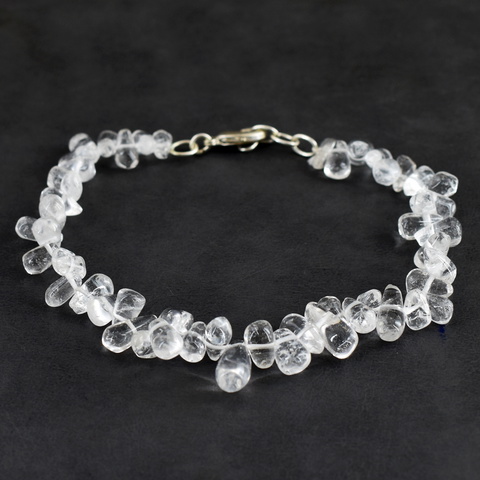 Genuine 101.00 Cts White Quartz Beads Bracelet 10-H245