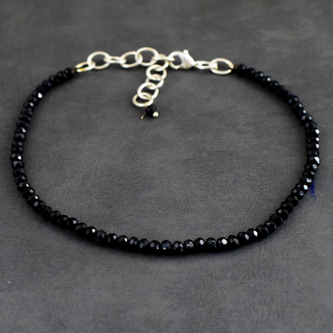 Genuine 22.00 Cts Spinel Faceted Beads Bracelet 22-H245