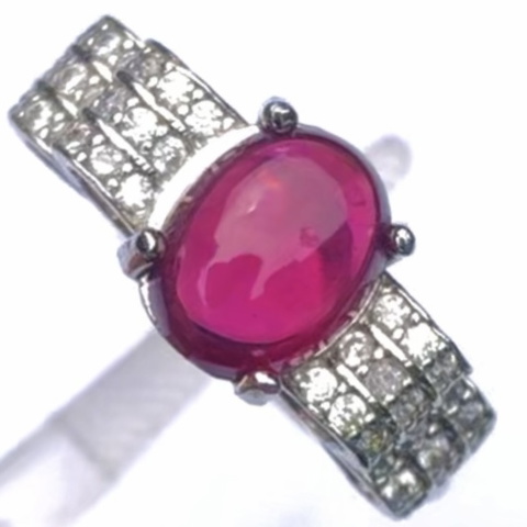 High Quality Natural Red Garnet Ring With 925 Sterling Silver