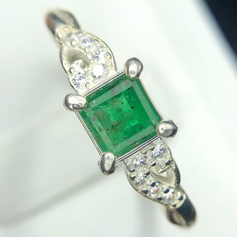 7.20 CT Naturl Swat Emerald ’ Ring 925 Sterling Silve With Amazing Design