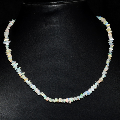 Genuine 44.00 Cts Ethiopian Opal Beads Necklace 52-H245