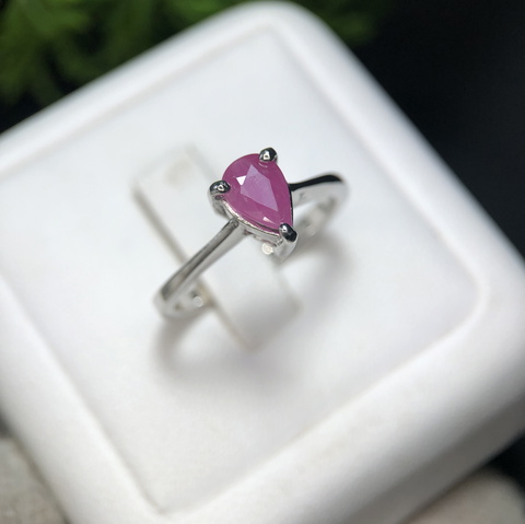 Stunning Design Natural Ruby Ring Sterling Silver 925