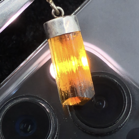 Rare 2.81gram Natural Epidote In 925 Sterling Silver Pendant