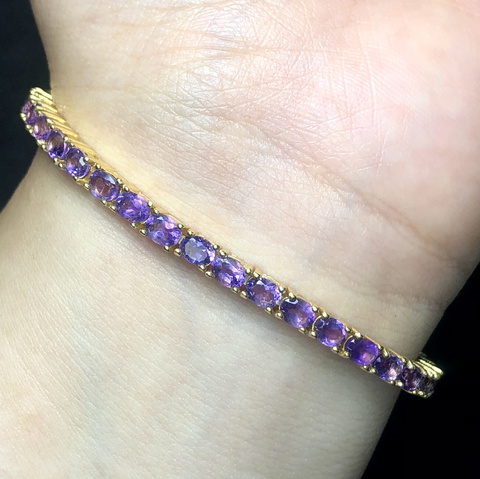 Natural Royal Purple Amethyst 57.19 Carat Bracelet Top Quality
