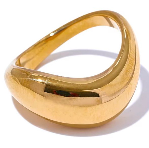 Sculpted Modern Dome Ring – Bold Minimalist Jewelry