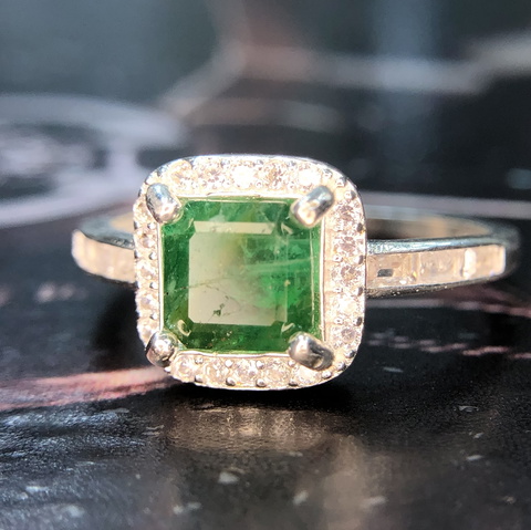 12.95 CT Naturl Swat Emerald ’ Ring 925 Sterling Silve With Amazing Design