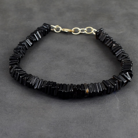 Genuine 97.00 Cts Spinel Heishi Beads Bracelet 1-H247