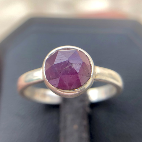 Beautiful 16.65 CRT kashmir sapphire sterling silver 925