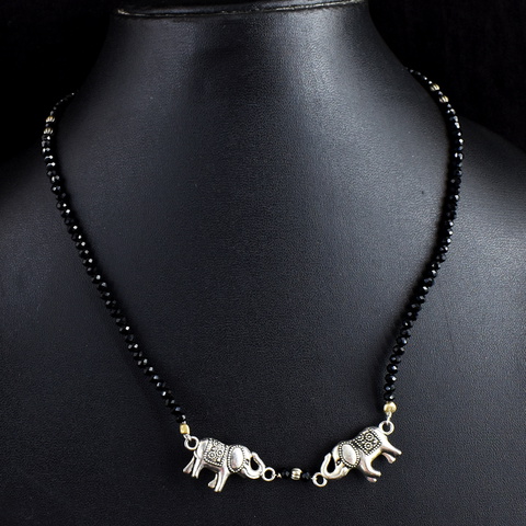 Genuine 73.00 Cts Spinel & Tibet Silver Beads Necklace 21-H247