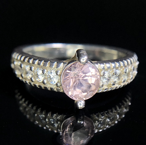 PRESTIGIOUS 16.90 CT PINK KUNZITE RING IN 925 SILVER