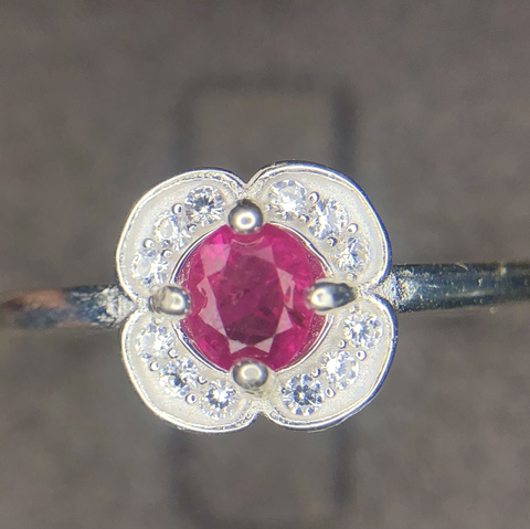 Beautiful 7.20 Ruby Ring 925 Sterling Silve With Amazing Design