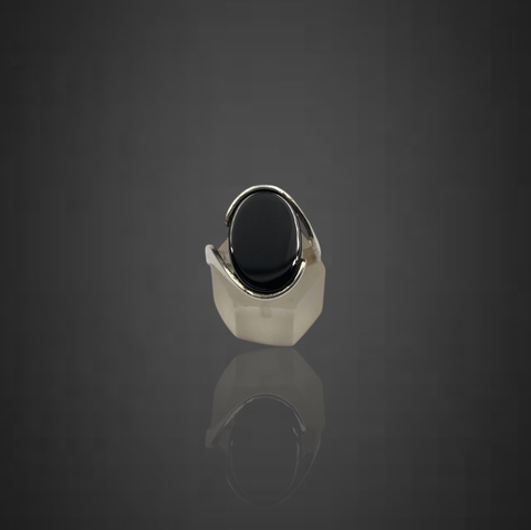 Wow Very Beautiful Onyx ring in 925