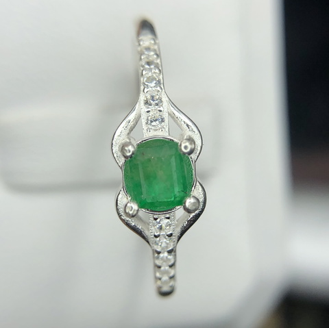 7.10 CT Naturl Swat Emerald ’ Ring 925 Sterling Silve With Amazing Design