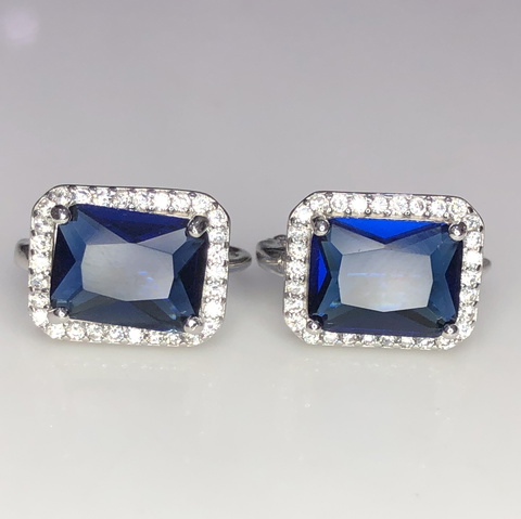 PRESTIGIOUS 16.45 CT CZ SAPPHIRE WITH CZ IN 925 SILVER