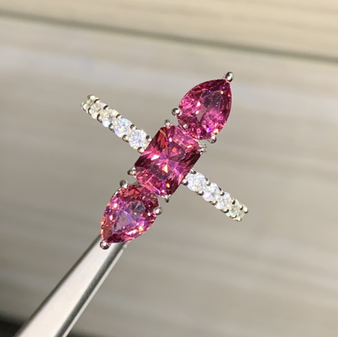 15.440 Carats Stunning Mahenge Garnet Ring 925 Silver