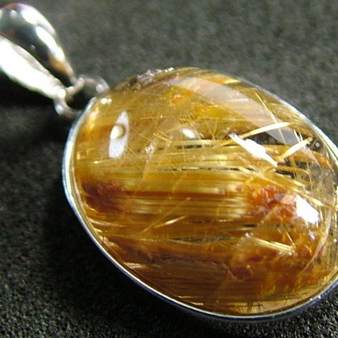 RUTILATED QUART SILVER PENDANTS 14.1 CTS [GT473 ]