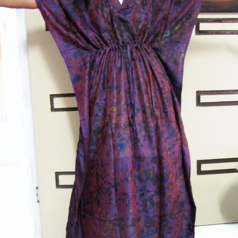 Purple Hues Silk Kaftan Dress  OP 1402