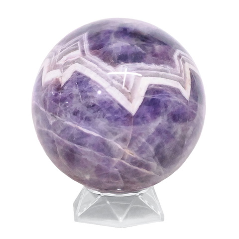 2.81kg Natural Chevron Amethyst Sphere with Stand DK1079