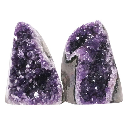 1.81kg Amethyst Polished Crystal Geode Specimen Set 2 Pieces DV309
