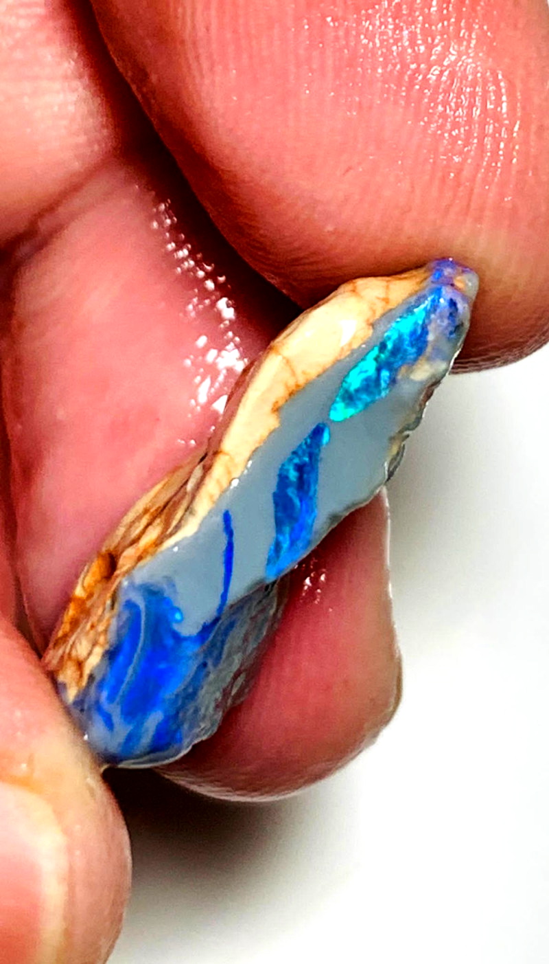 Super Bright Untouched Dark Rough Seam Opal to Cut & Carve
