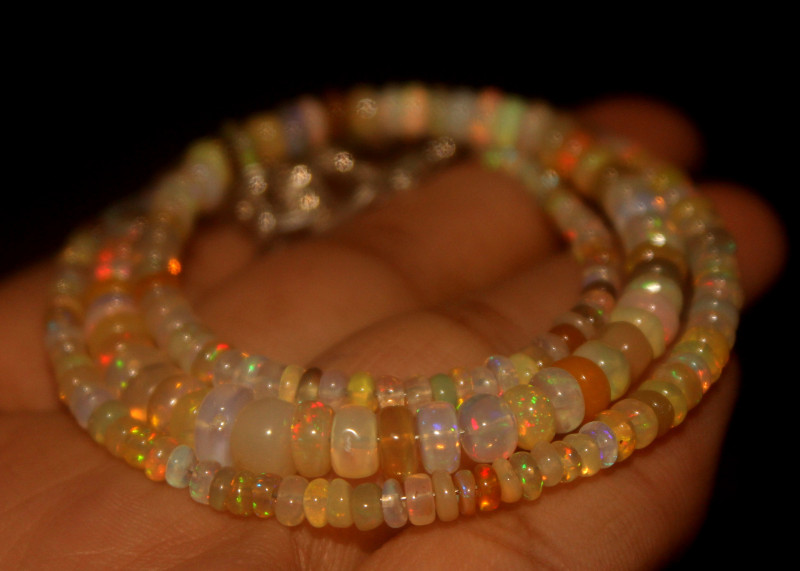 Ethiopian welo fire hot sale opal beads